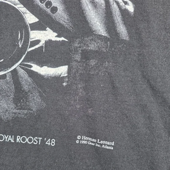 Vintage Dexter Gordon Royal Roost 48 Jazz Saxophone Graphic T Shirt Mens XL 1990